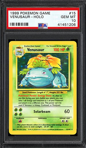 venusaur psa graded pokemon card