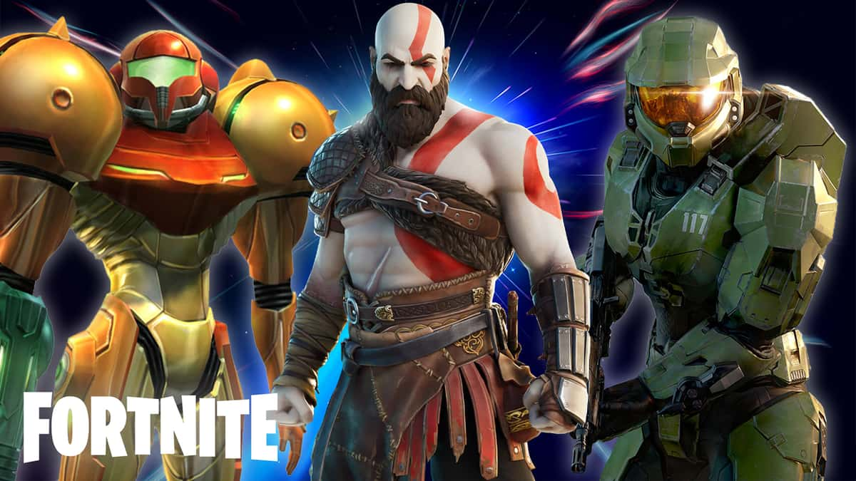 Fortnite Gaming Legends Series Samus Kratos Master Chief