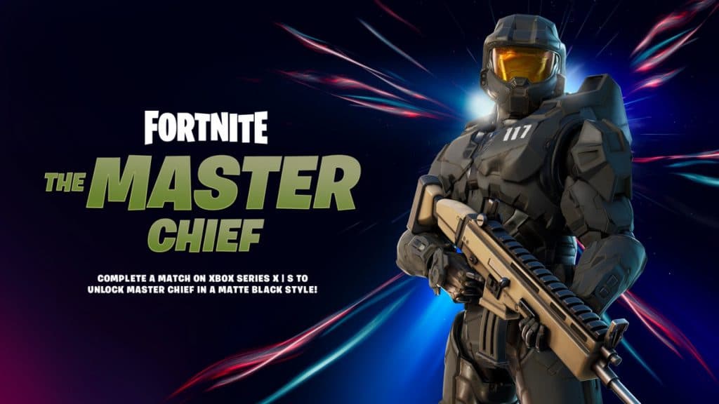 Matte black Master Chief in Fortnite