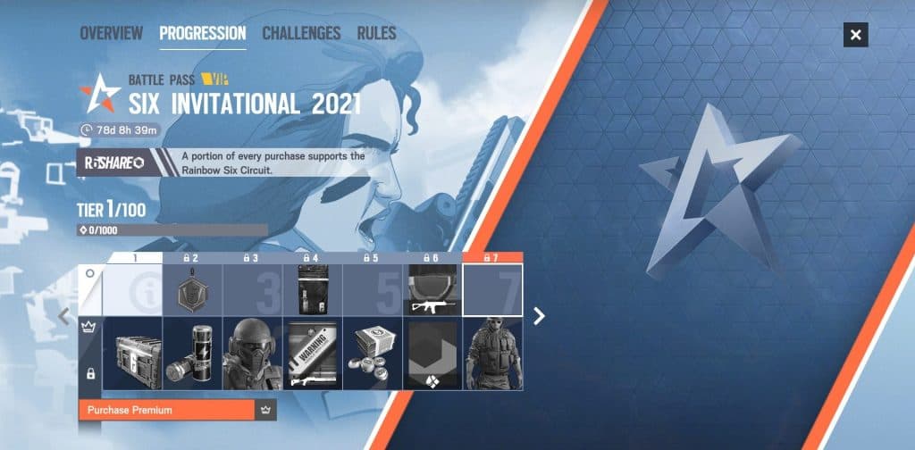 Rainbow Six Invitational 2021 battle pass