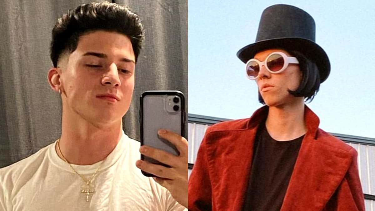 Tony Lopez next to TikTok Willy Wonka impersonator