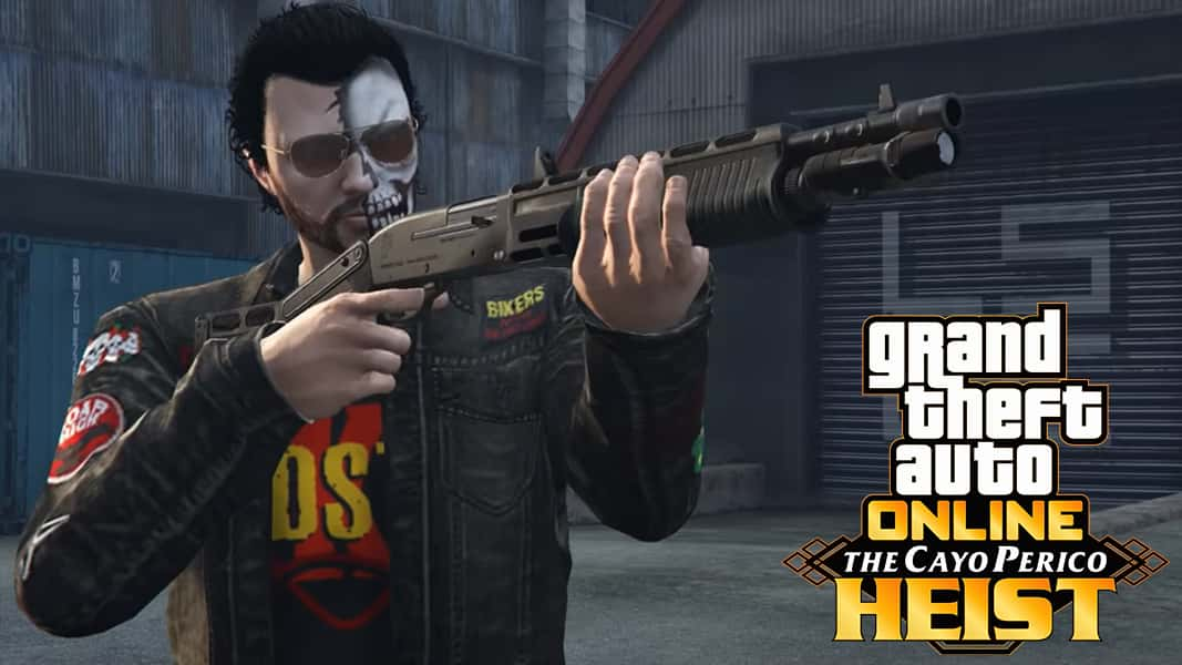 GTA character with combat shotgun