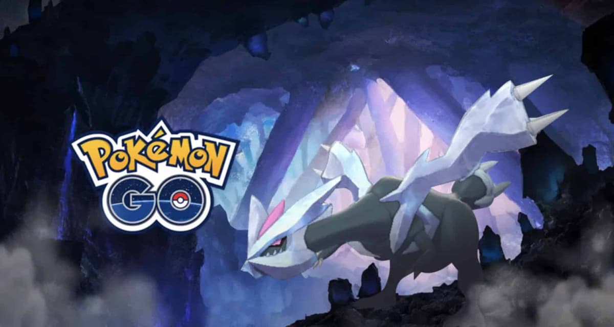 Screenshot of Legendary Pokemon Kyurem in December GO raid.