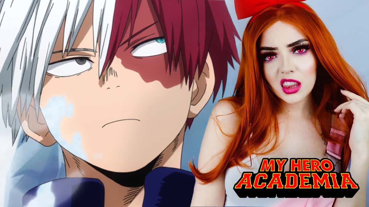 Cosplayer Kaezuko cosplays as My Hero Academia character Shoto Todoroki.