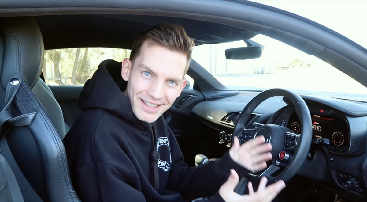 Pokemon YouTuber UnlistedLeaf shows off his dream Audi R8 car.