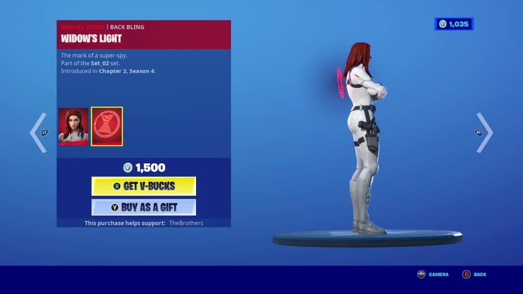 Black widow in fortnite