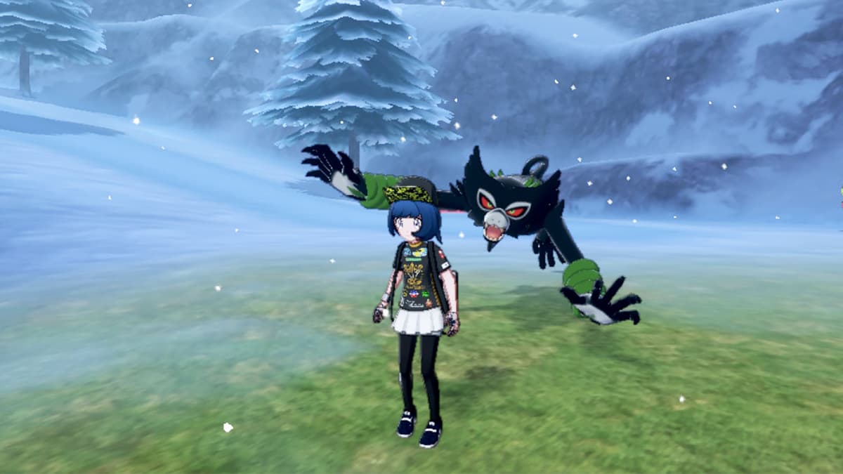 Screenshot of Pokemon Zarude from Sword & Shield.