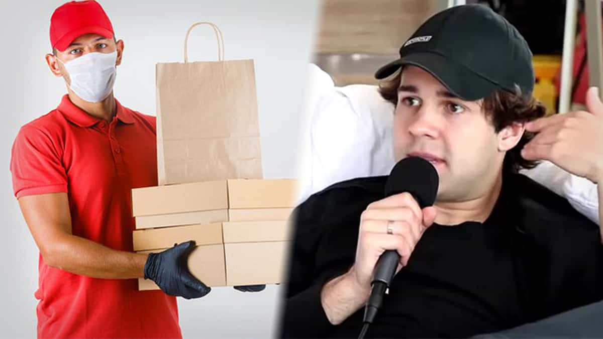 David Dobrik stunned after fan breaks in to deliver Door Dash