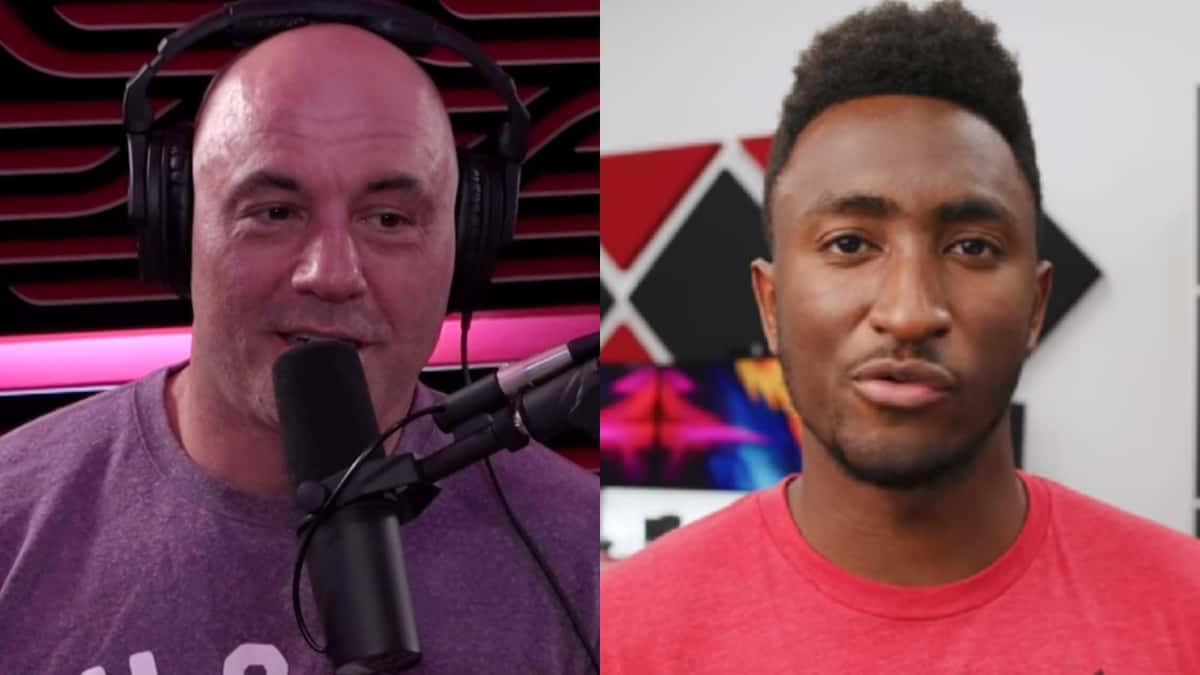 Joe Rogan next to YouTuber MKBHD