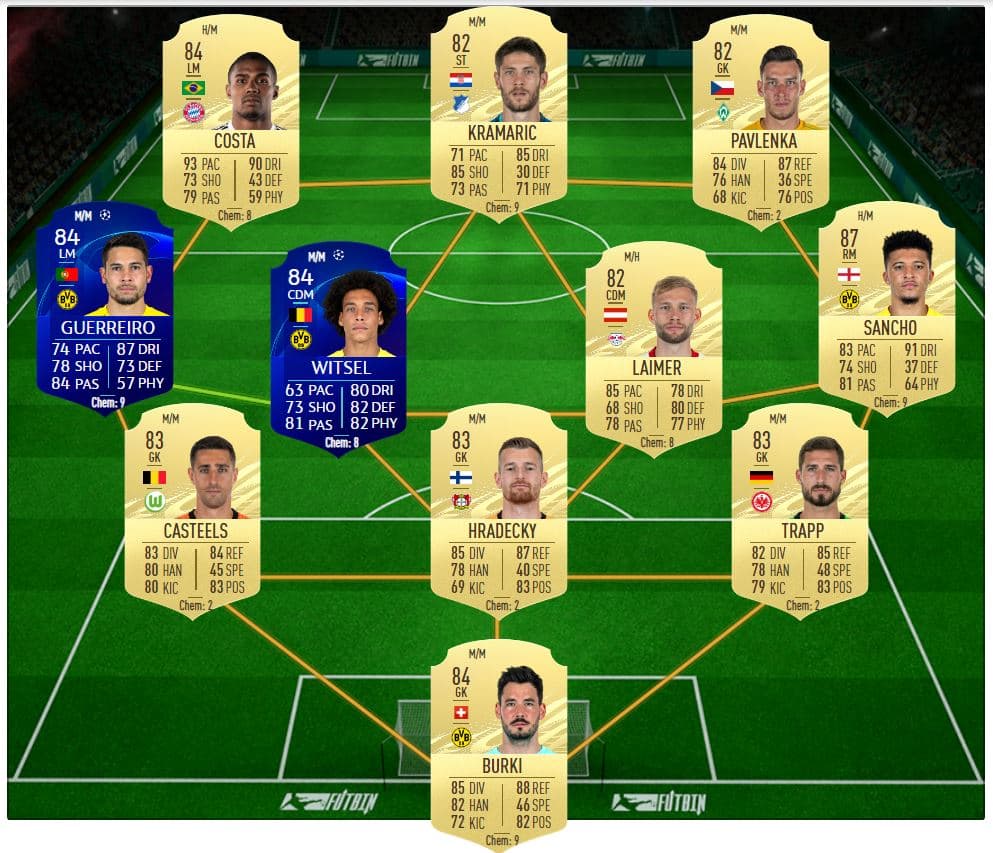 National Duty SBC solution for Milner Showdown FIFA 21