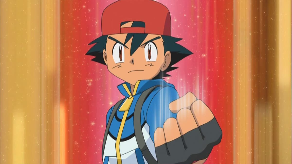 Screenshot of Ash Ketchum in Pokemon Black & White anime.