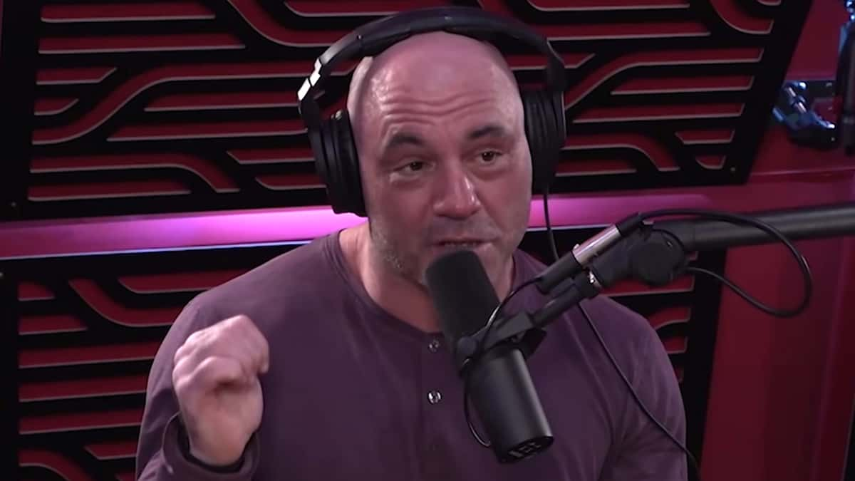 Joe Rogan speaking on his podcast