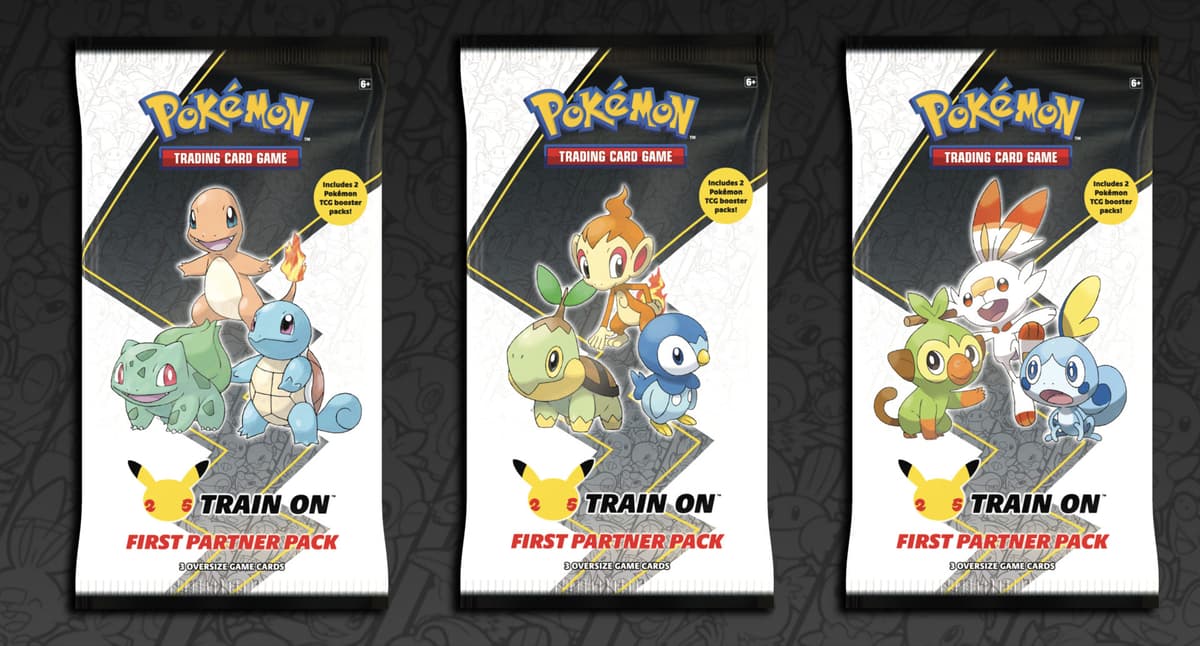 Screenshot of Pokemon 25 anniversary first partner pack.