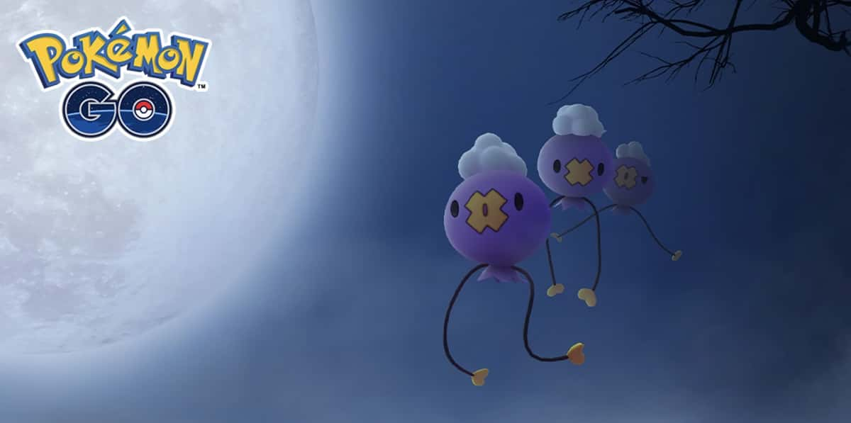 Screenshot of Drifloon in Pokemon Go.