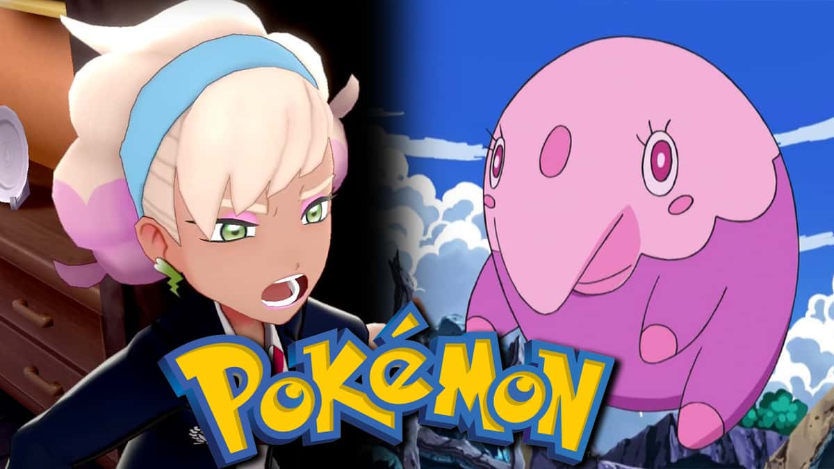 Picture of Pokemon Sword & Shield Crown Tundra Peonia next to anim screenshot of Musharna.