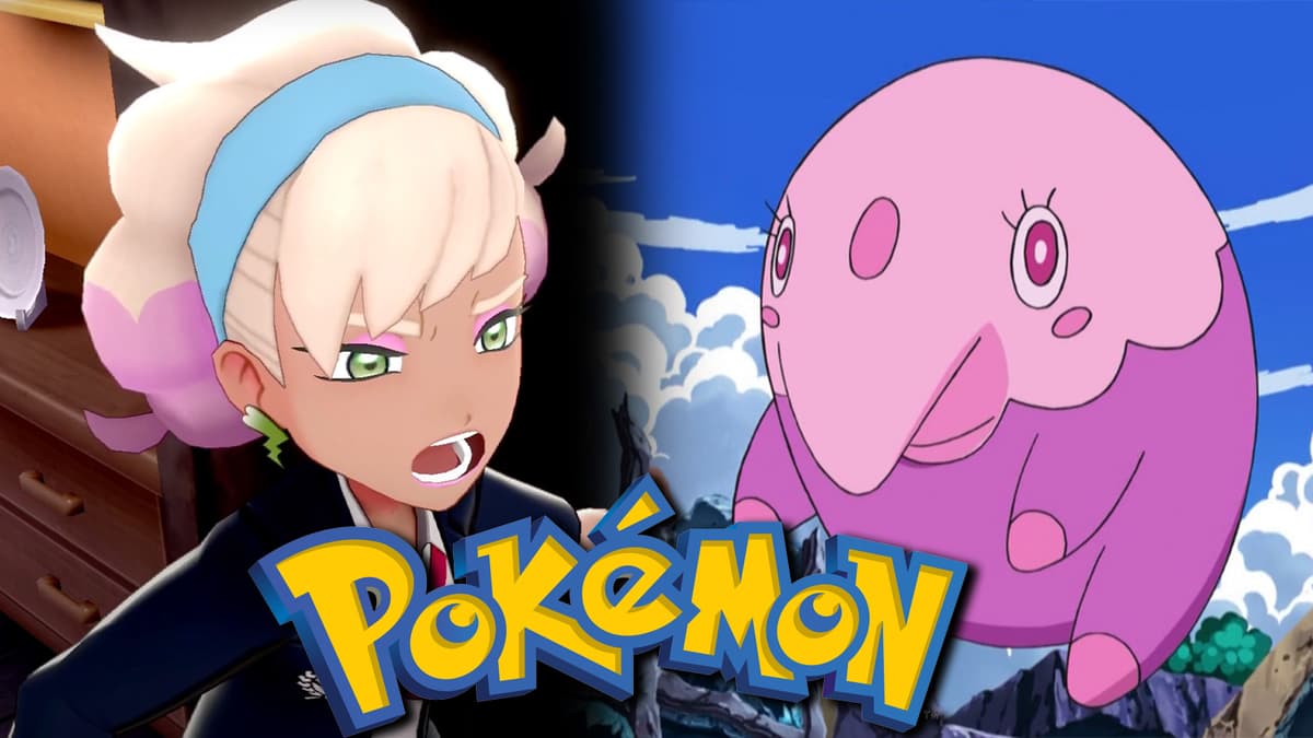 Picture of Pokemon Sword & Shield Crown Tundra Peonia next to anim screenshot of Musharna.