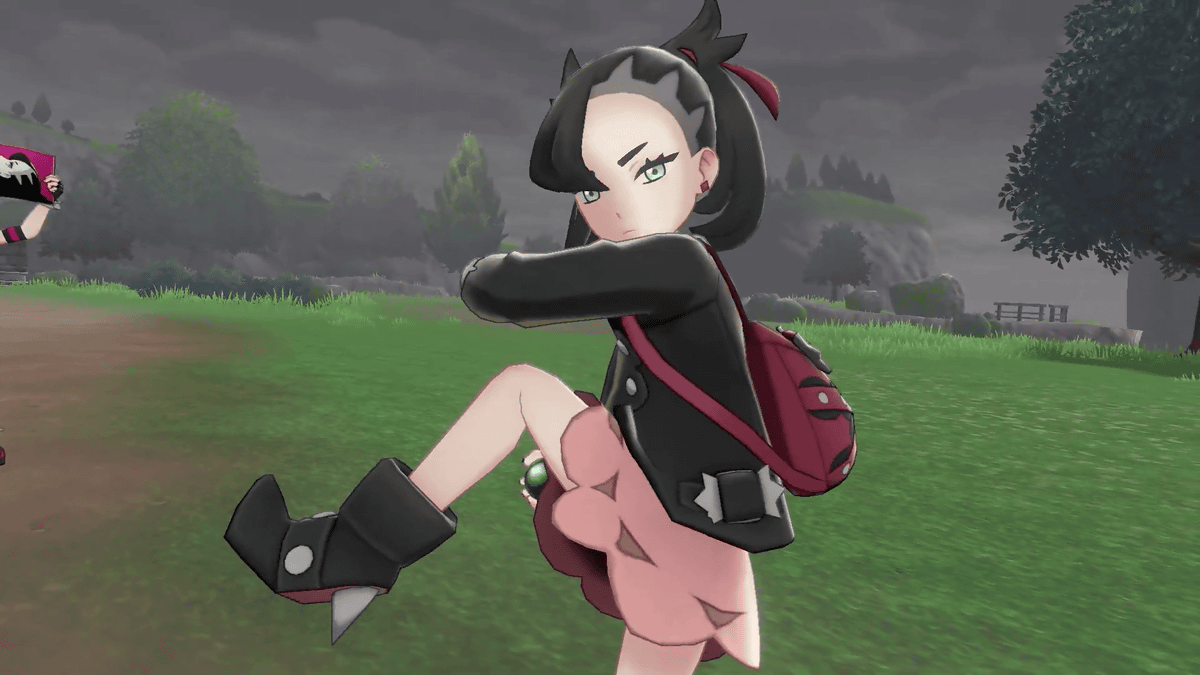 Screenshot of Galar rival Marnie in Pokemon Sword & Shield.