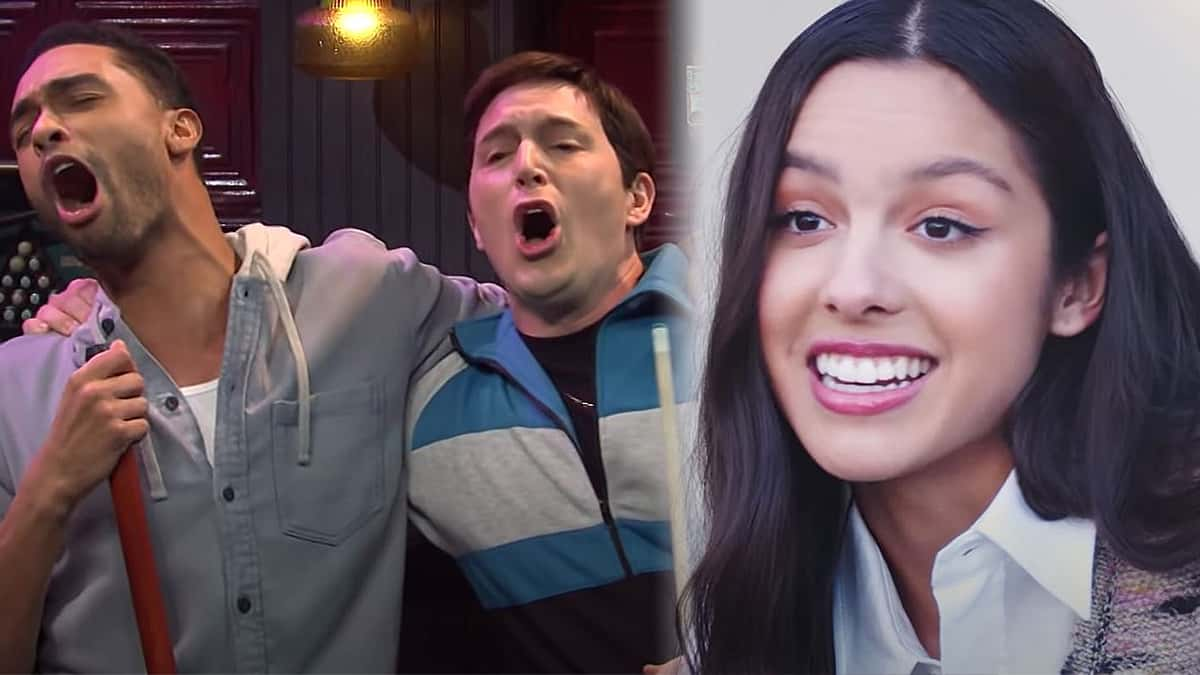 Oliva Rodrigo reacts to SNL Drivers License sketch