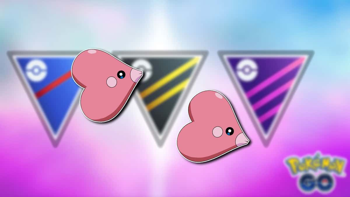 Screenshot of Luvdisc next over Pokemon Go Battle League wallpaper.