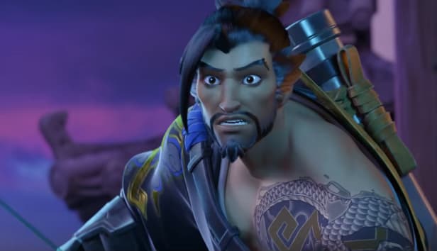 Hanzo looks on shocked