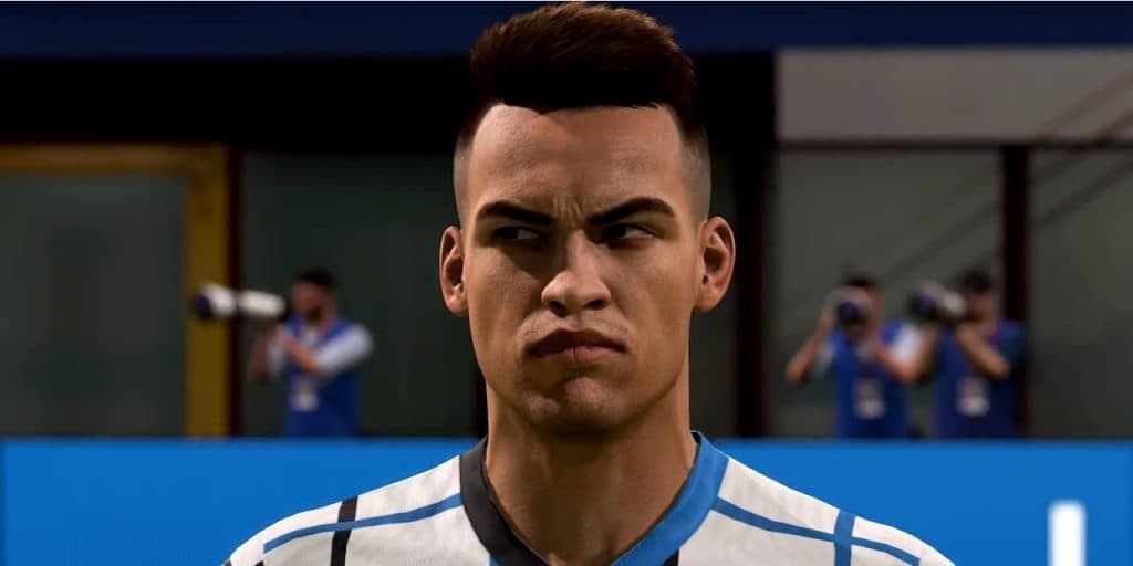 Lautaro Martinez in FIFA 21 with Inter Milan