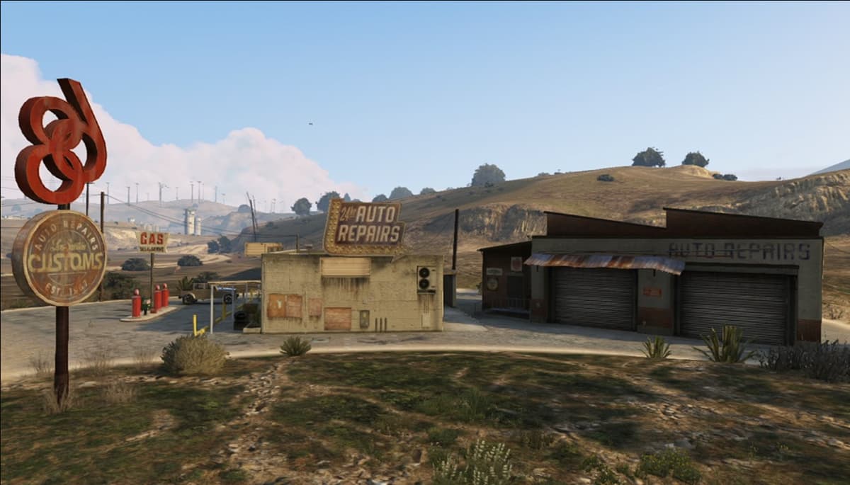 Los Santos customs in the north of the GTA 5 map