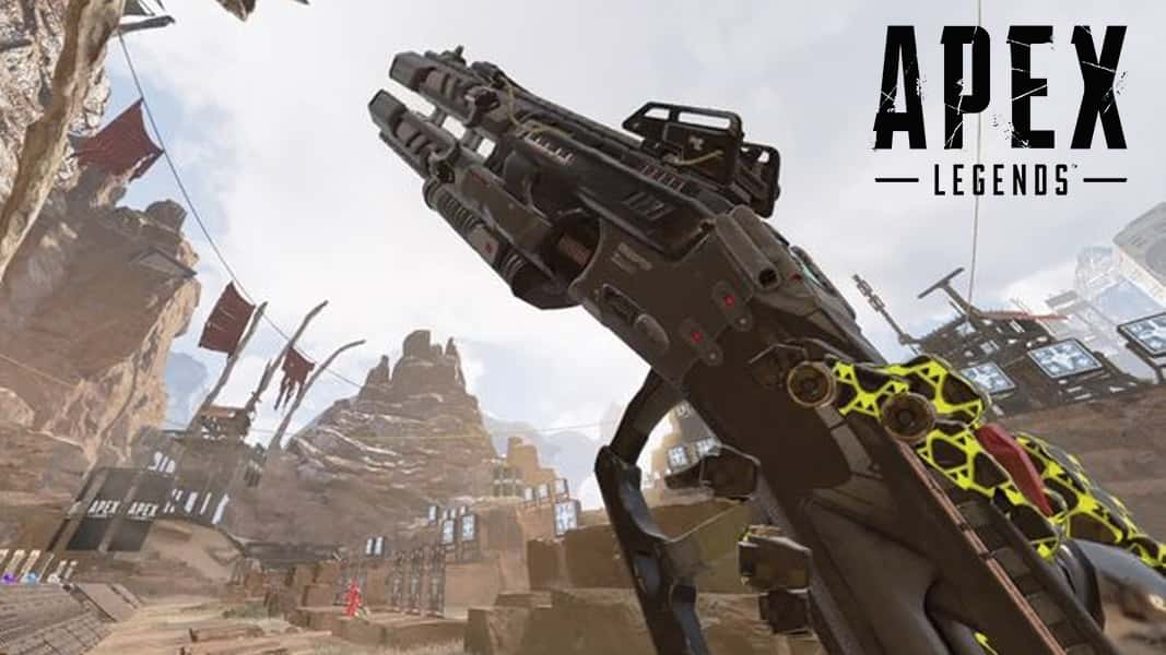 Peackeeper shotgun in Apex Legends training mode