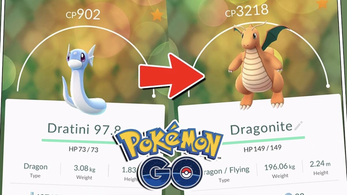 Screenshot of Pokemon Go Dratini and Dragonite dex.