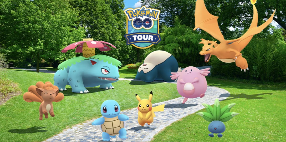 Screenshot of Pokemon Go Kanto Tour.