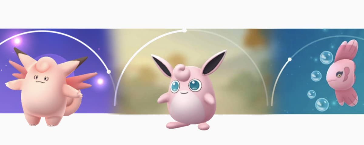 Screenshot of Clefable & Wigglytuff in Pokemon Go.