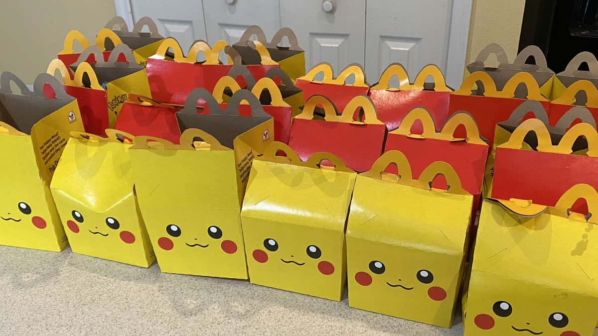 Screenshot of Pokemon 25th Anniversary McDonalds Happy Meals.