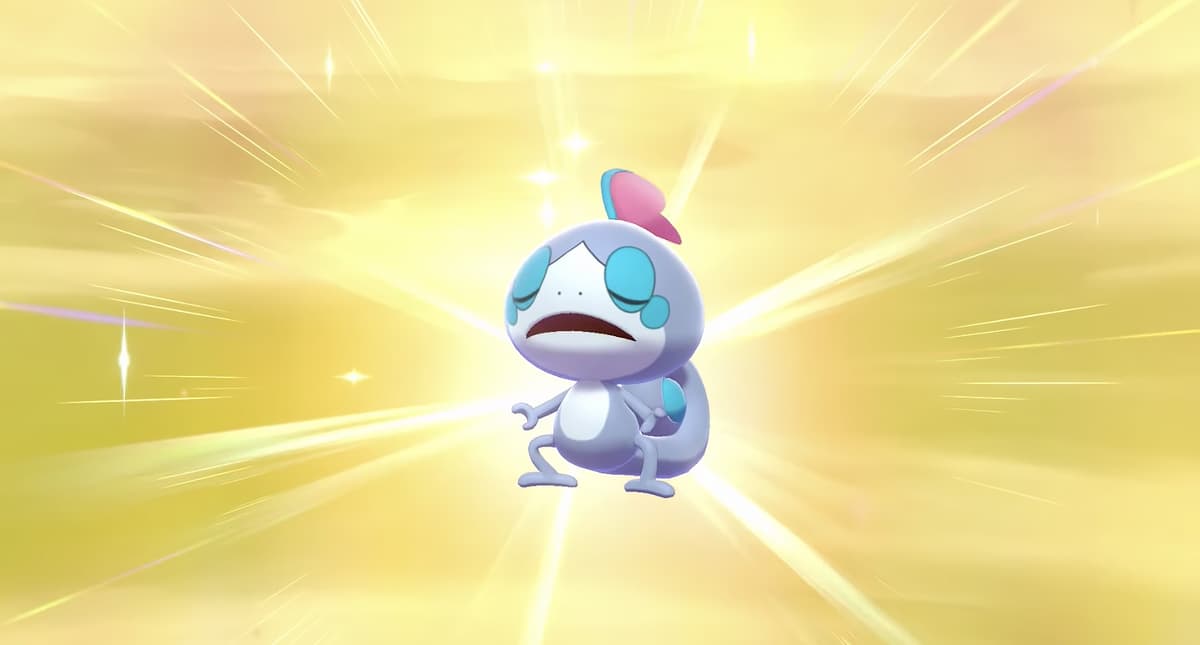 Screenshot of Shiny Sobble in Pokemon Sword & Shield.