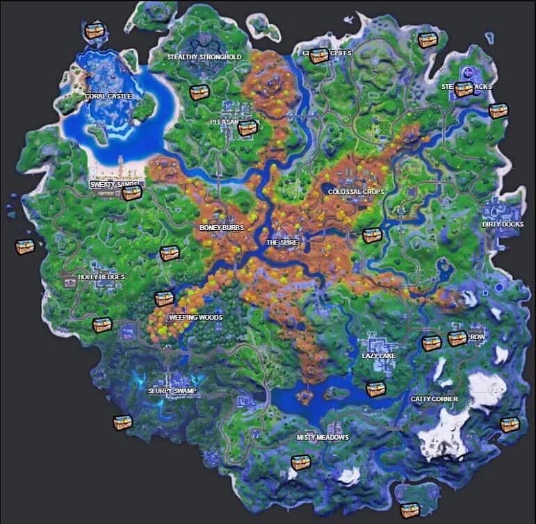 Bunker chest locations Fortnite Season 6