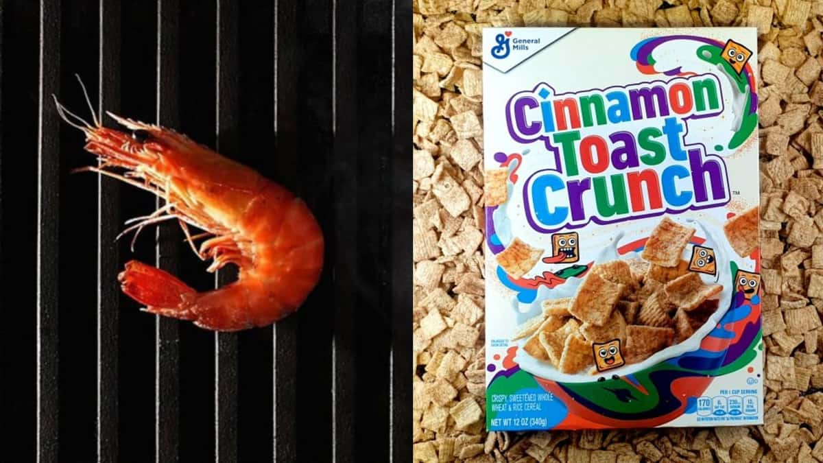 Shrimp tails in cereal