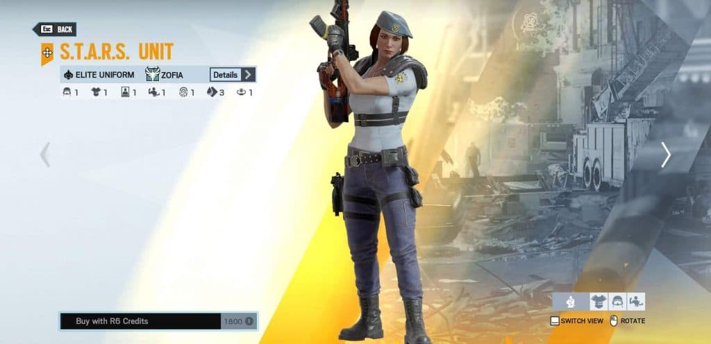 Zofia Jill Valentine elite skin in Rainbow Six