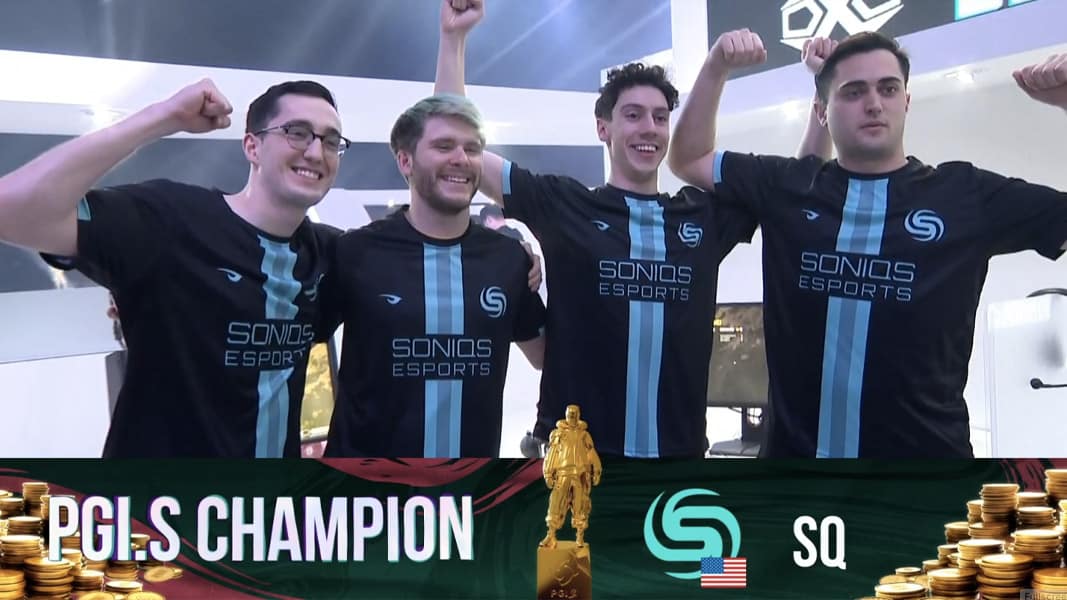 Soniqs celebrate winning PUBG event