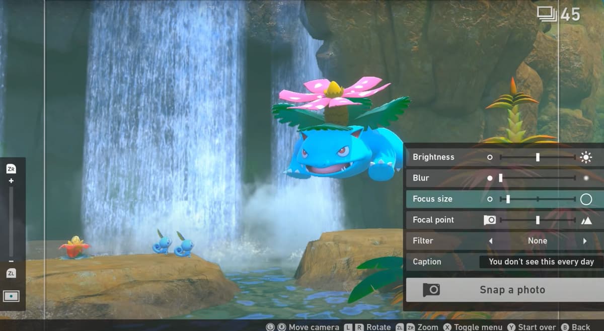 new pokemon snap Resnap photo editing mode