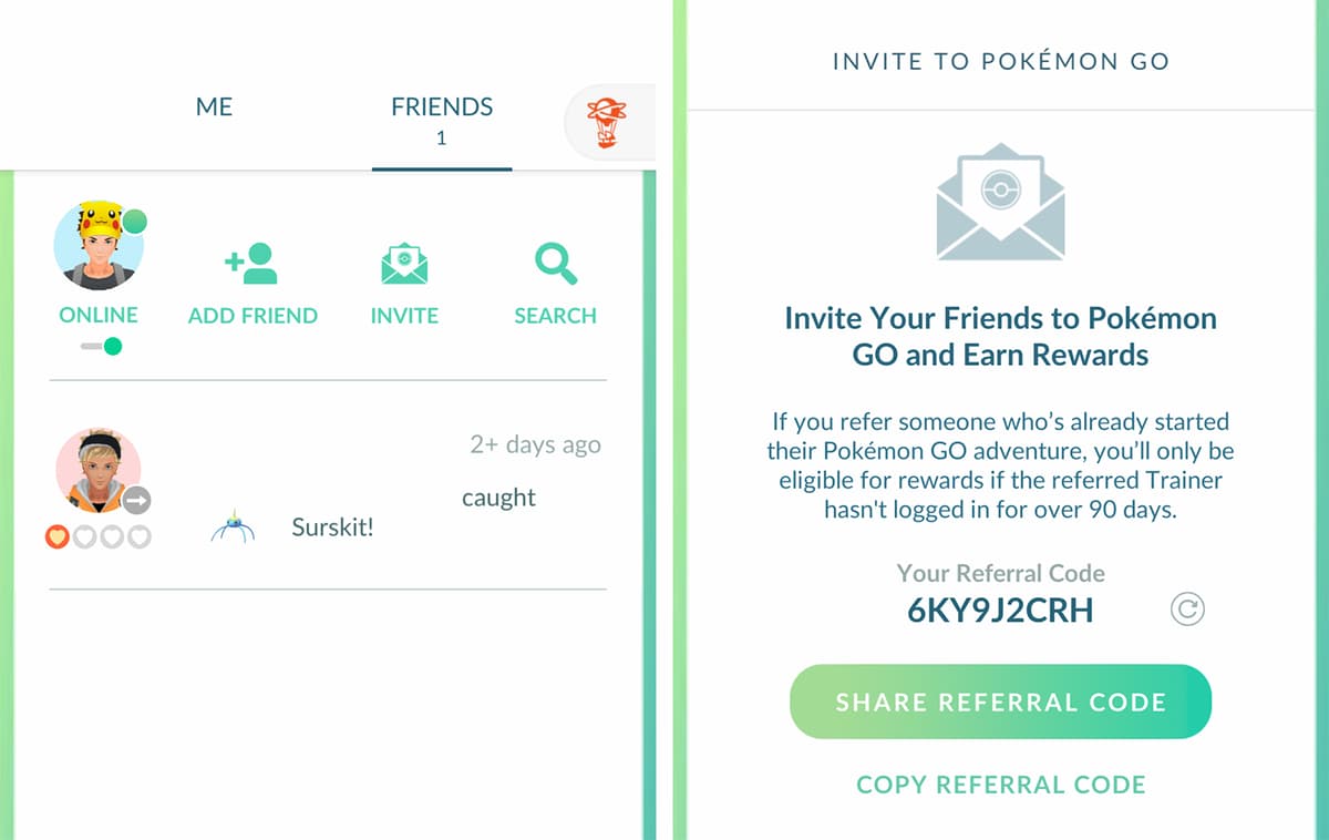 Pokemon Go Referral Code