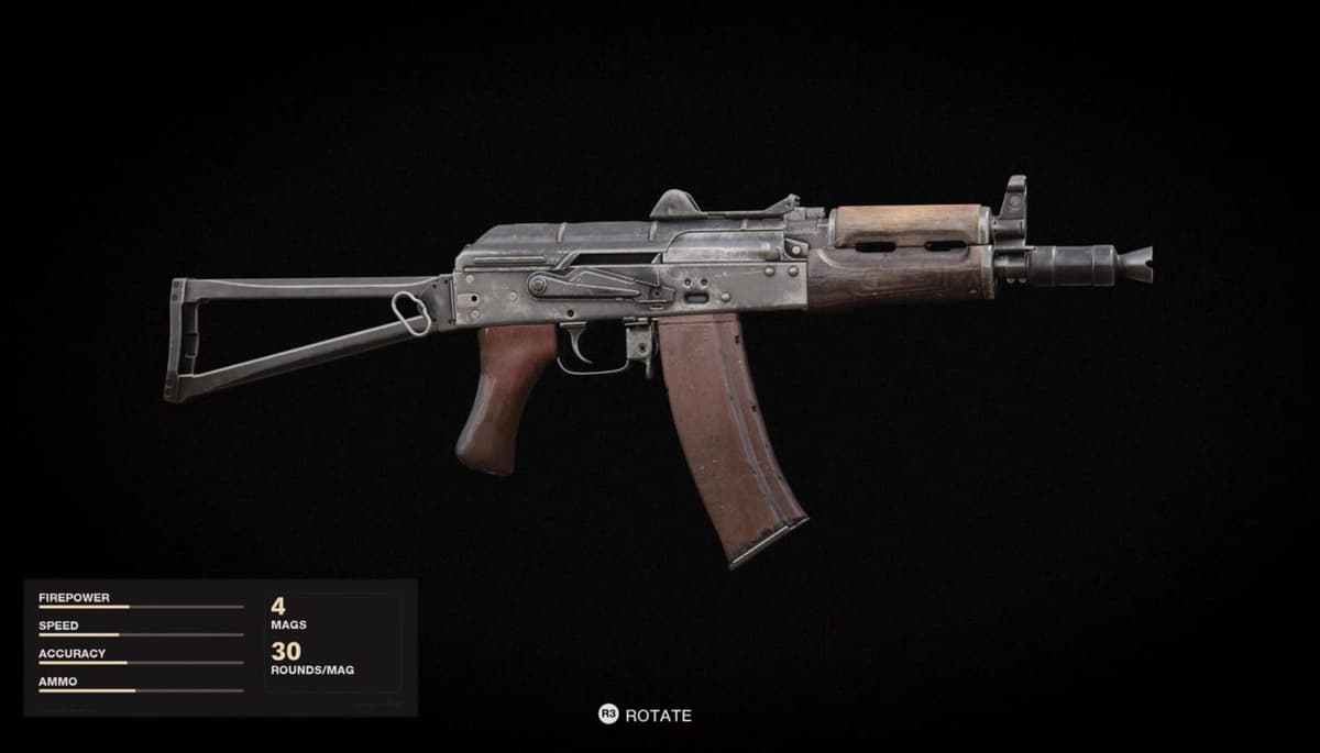 ak74u in Black Ops Cold War