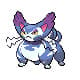 Screenshot of Purugly in Pokemon Pearl.