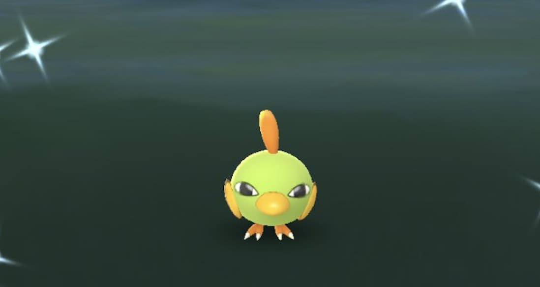 Screenshot of Shiny Natu in Pokemon Go.