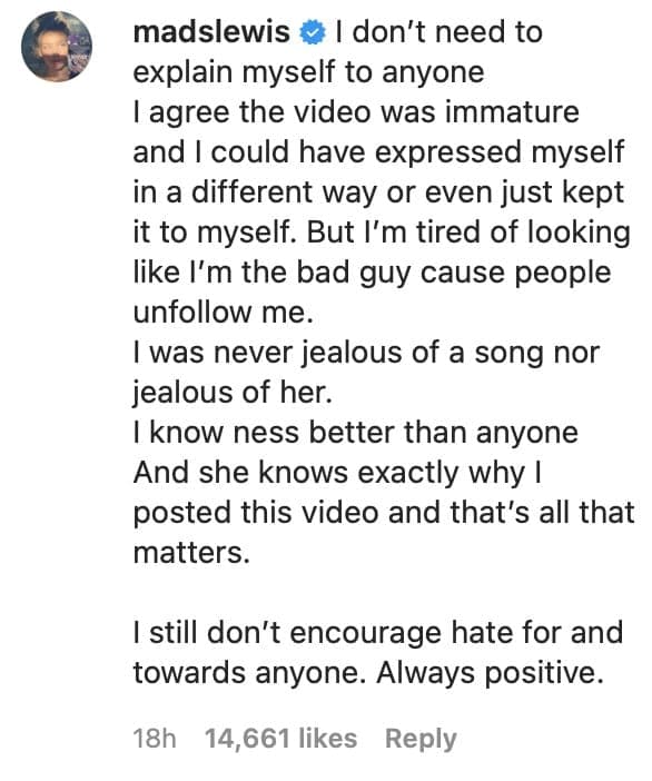 Mad Lewis responds to deleted TikTok