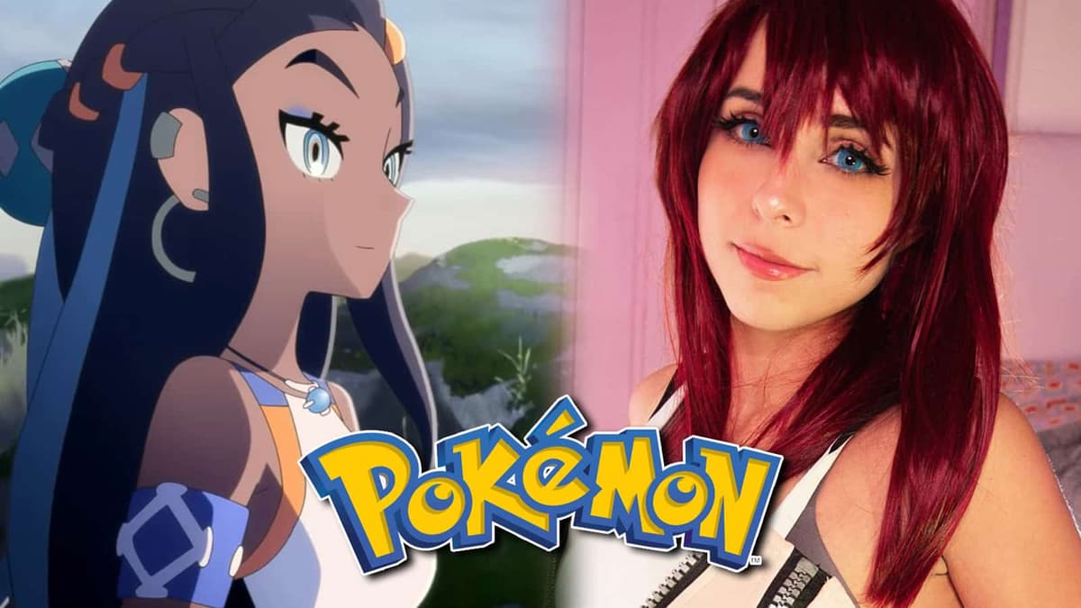 Gym Leader Nessa from Pokemon Sword & Shield next to cosplayer