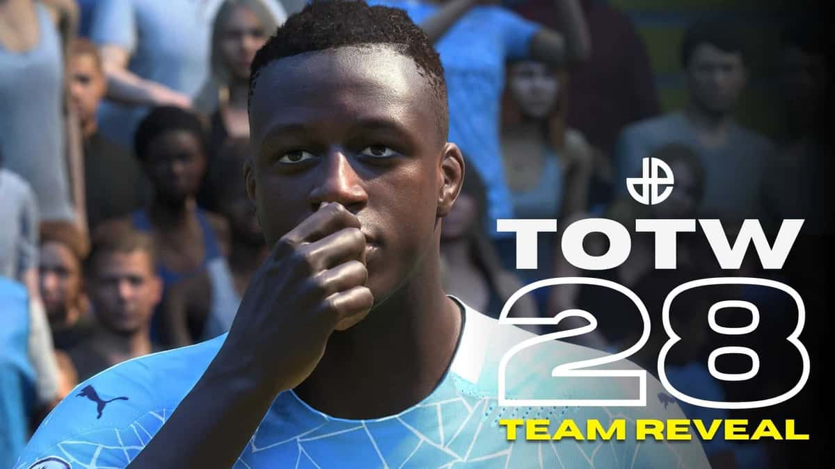 Manchester City Benjamin Mendy in FIFA 21 TOTW Team of the Week 28.