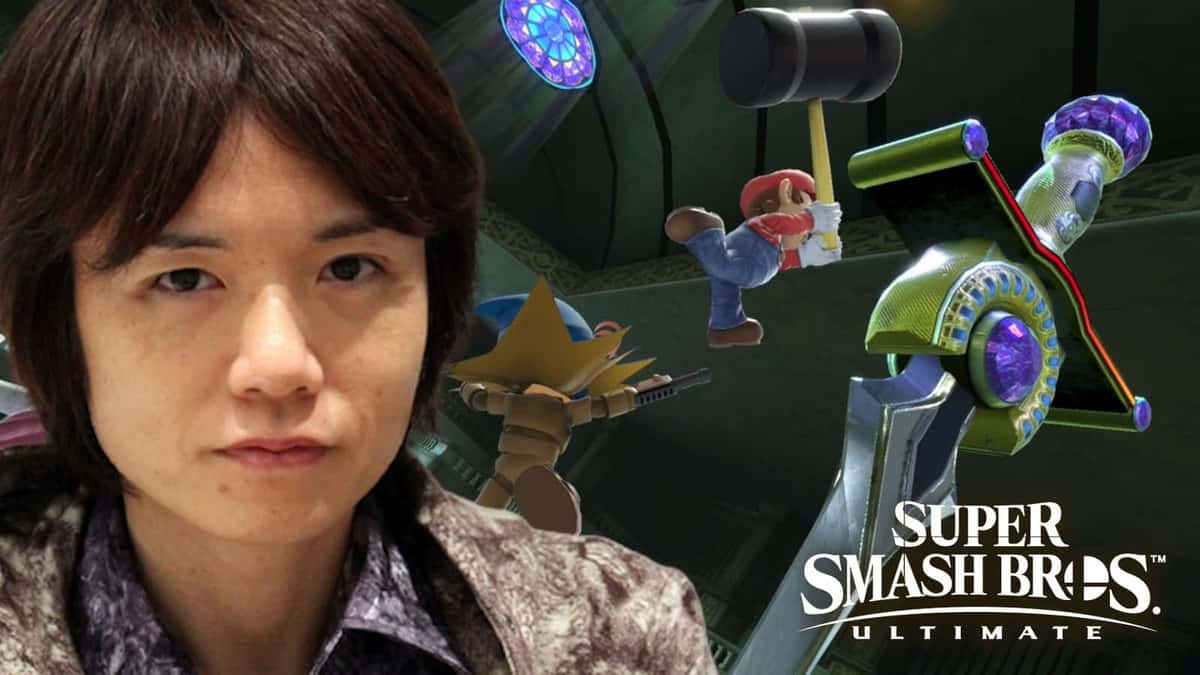 Sakurai with Geno in Smash Ultimate