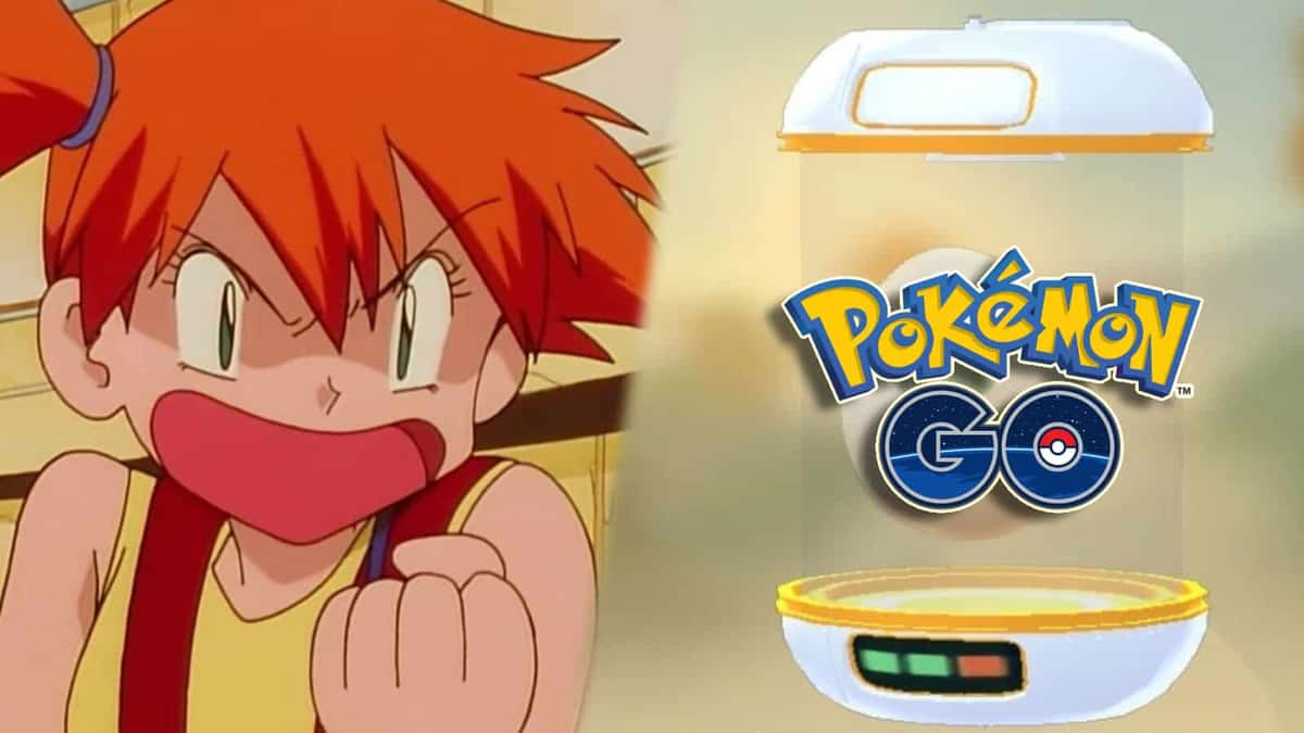 Misty Pokemon Anime next to Pokemon Go Egg Incubator