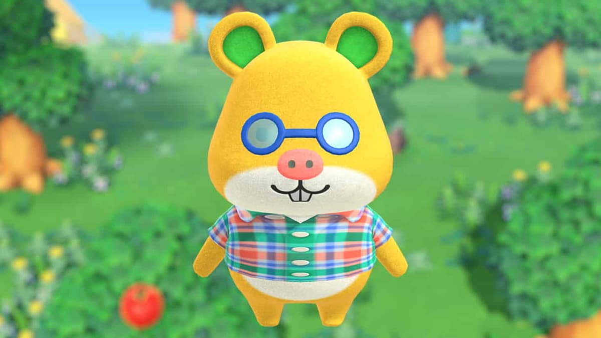 Graham, a hamster villager in ACNH