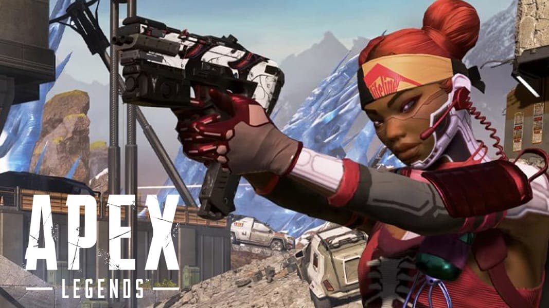 Lifeline with Apex Legends logo