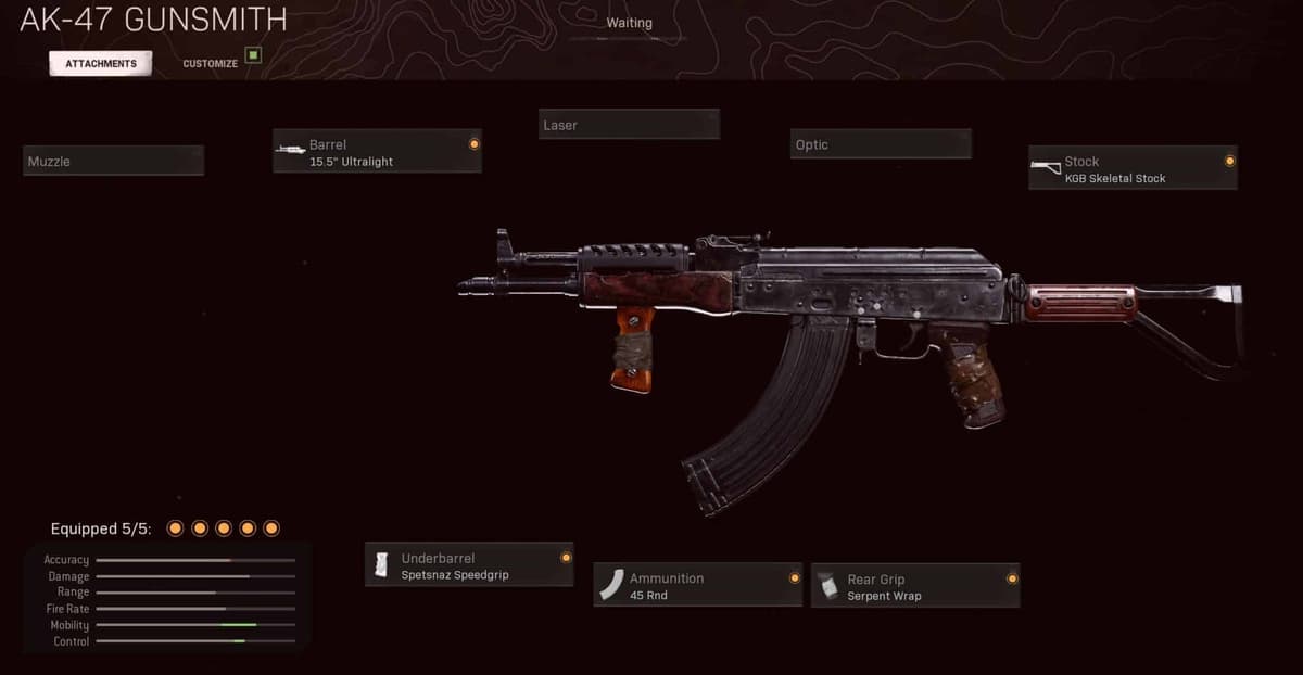 AK-47 Warzone loadout