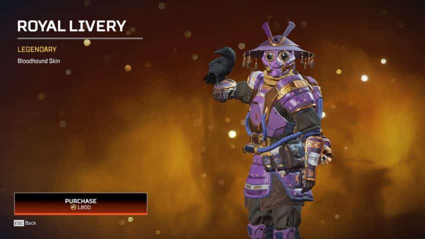 Royal Livery Bloodhound skin apex legends